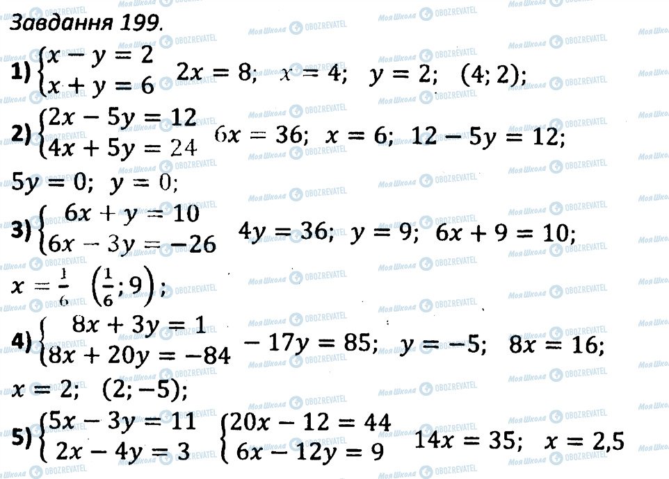 ГДЗ Алгебра 7 клас сторінка 199