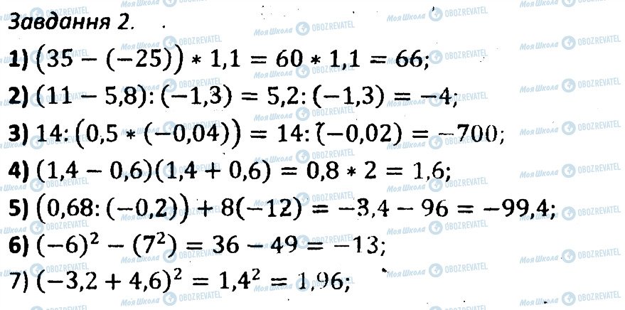ГДЗ Алгебра 7 класс страница 2
