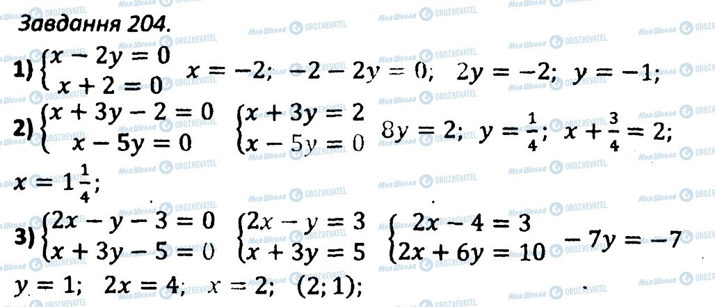 ГДЗ Алгебра 7 клас сторінка 204