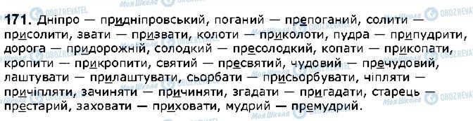 ГДЗ Українська мова 5 клас сторінка 171