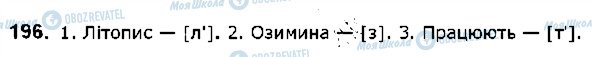 ГДЗ Українська мова 5 клас сторінка 196