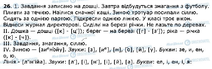 ГДЗ Укр мова 5 класс страница 26