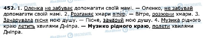 ГДЗ Українська мова 5 клас сторінка 452