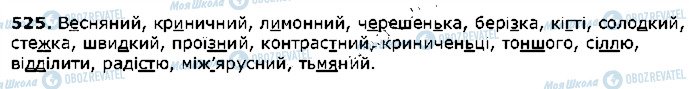 ГДЗ Українська мова 5 клас сторінка 525