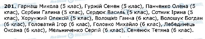 ГДЗ Укр мова 5 класс страница 201