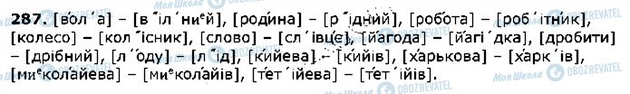 ГДЗ Українська мова 5 клас сторінка 287