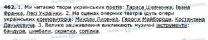 ГДЗ Українська мова 5 клас сторінка 462