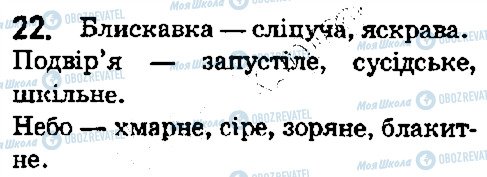 ГДЗ Українська мова 5 клас сторінка 22