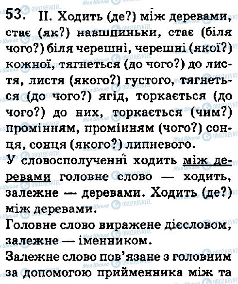 ГДЗ Українська мова 5 клас сторінка 53