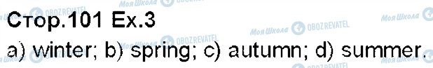 ГДЗ Англійська мова 5 клас сторінка p101ex3