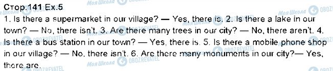 ГДЗ Англійська мова 5 клас сторінка p141ex5
