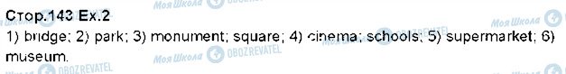 ГДЗ Англійська мова 5 клас сторінка p143ex2