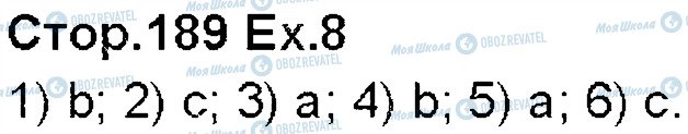 ГДЗ Английский язык 5 класс страница p189ex8