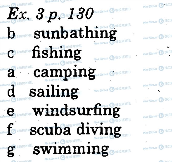 ГДЗ Английский язык 5 класс страница p130ex3