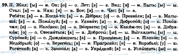 ГДЗ Російська мова 5 клас сторінка 59