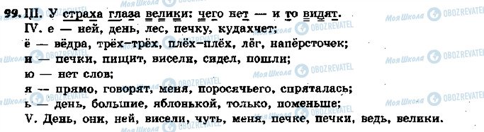ГДЗ Російська мова 5 клас сторінка 99