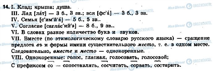 ГДЗ Російська мова 5 клас сторінка 14