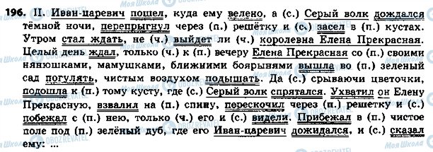 ГДЗ Російська мова 5 клас сторінка 196