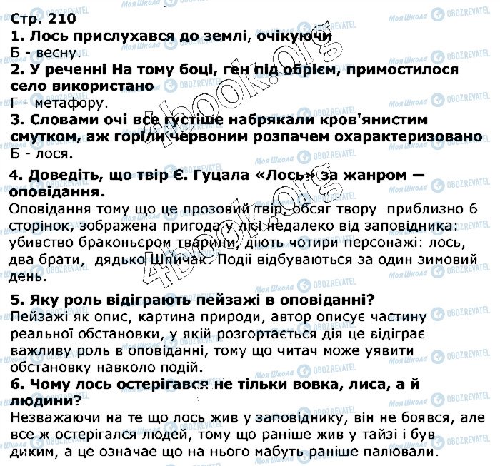 ГДЗ Українська література 5 клас сторінка ст210