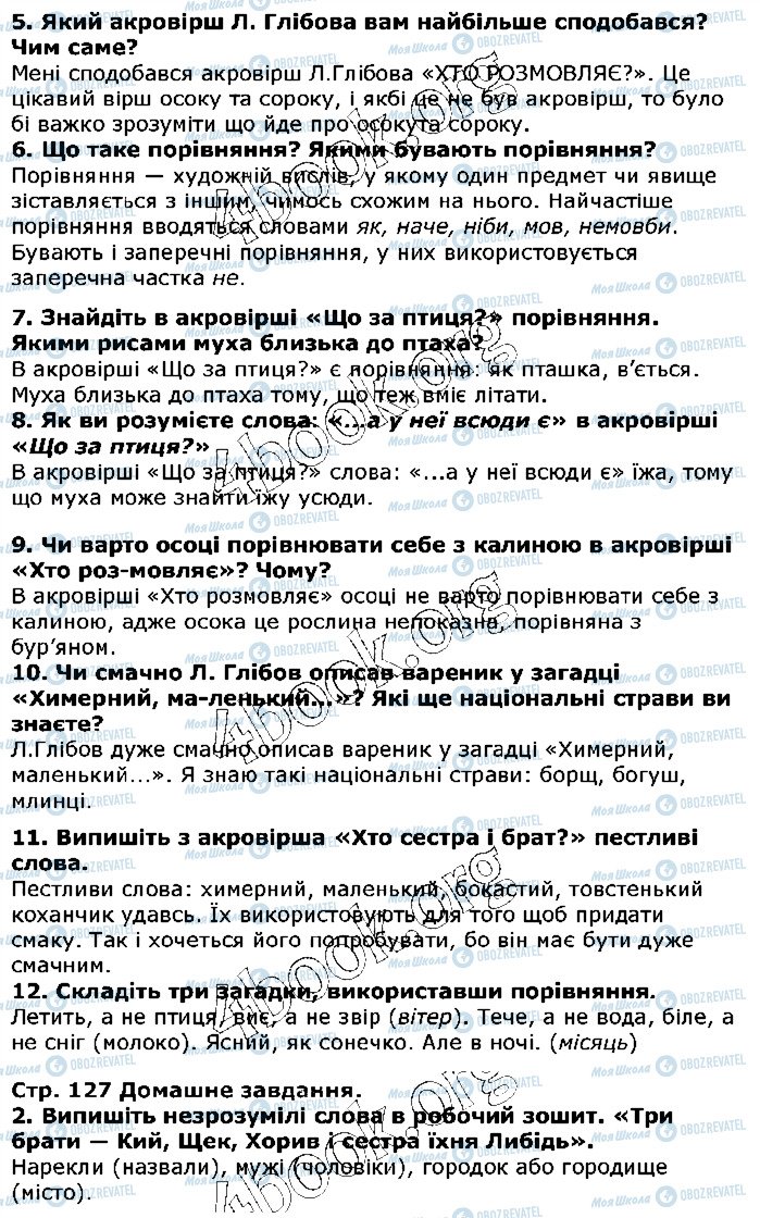 ГДЗ Українська література 5 клас сторінка ст127
