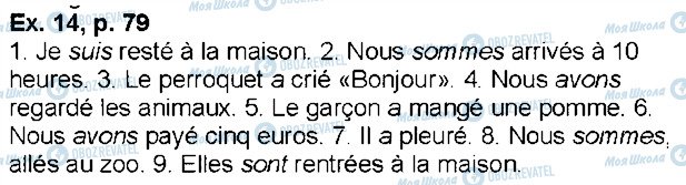 ГДЗ Французька мова 6 клас сторінка p79ex14