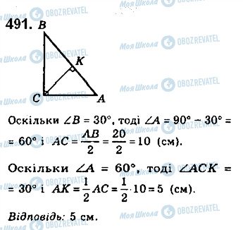 ГДЗ Геометрія 7 клас сторінка 491