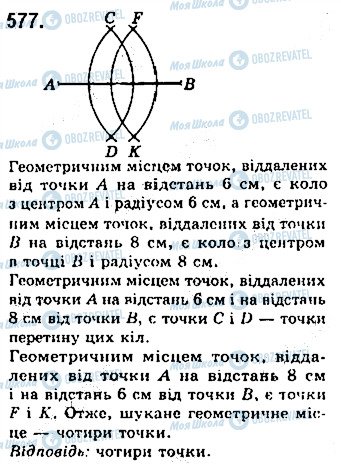 ГДЗ Геометрія 7 клас сторінка 577