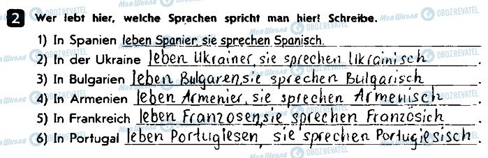 ГДЗ Німецька мова 9 клас сторінка 2
