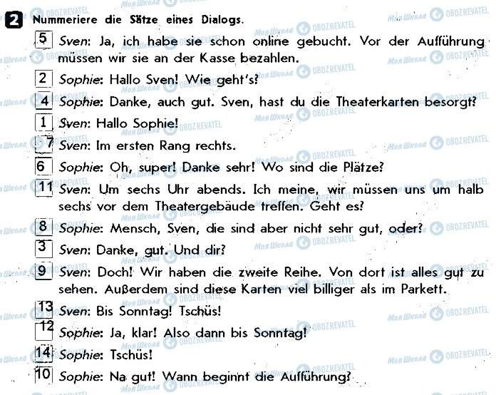 ГДЗ Німецька мова 9 клас сторінка 2