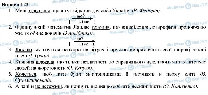 ГДЗ Українська мова 9 клас сторінка 122