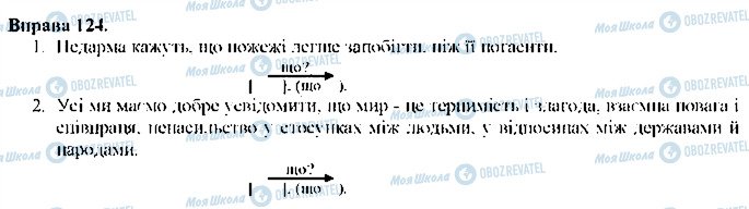 ГДЗ Українська мова 9 клас сторінка 124