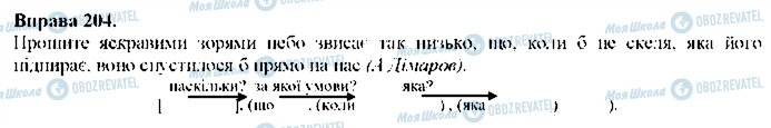 ГДЗ Українська мова 9 клас сторінка 204