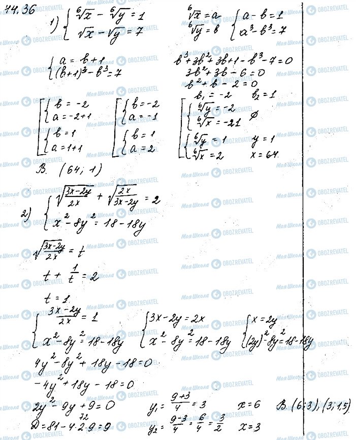 ГДЗ Алгебра 10 клас сторінка 36