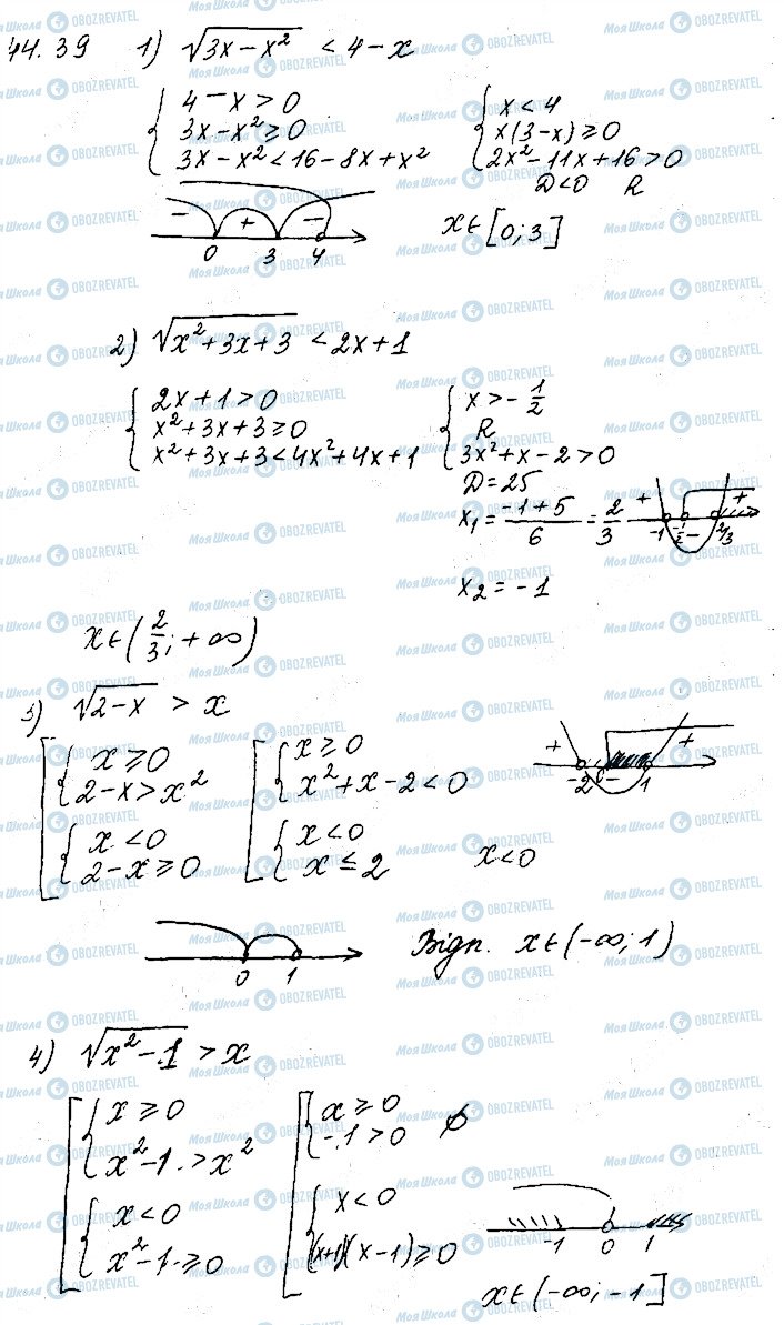 ГДЗ Алгебра 10 клас сторінка 39