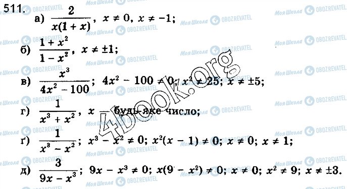 ГДЗ Математика 10 класс страница 511