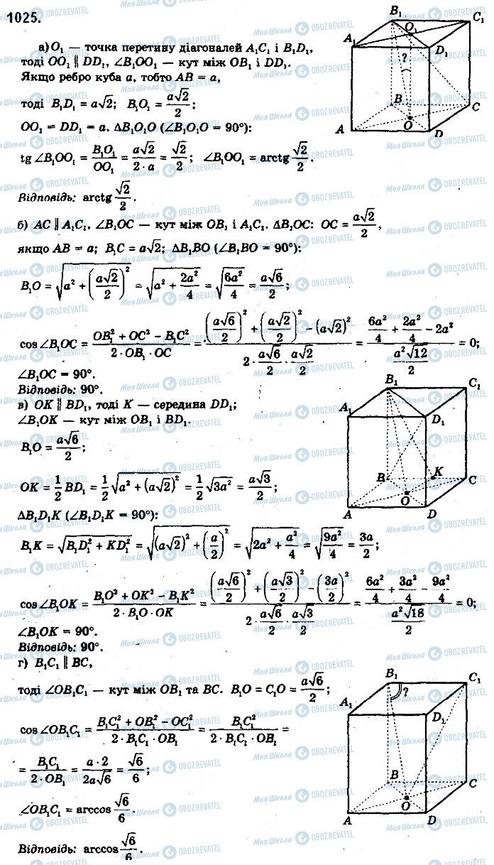 ГДЗ Математика 10 клас сторінка 1025