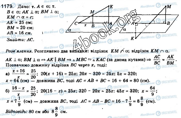 ГДЗ Математика 10 клас сторінка 1179