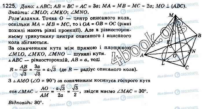 ГДЗ Математика 10 клас сторінка 1225