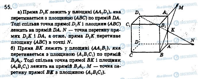 ГДЗ Геометрія 10 клас сторінка 55