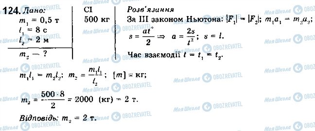 ГДЗ Физика 10 класс страница 124