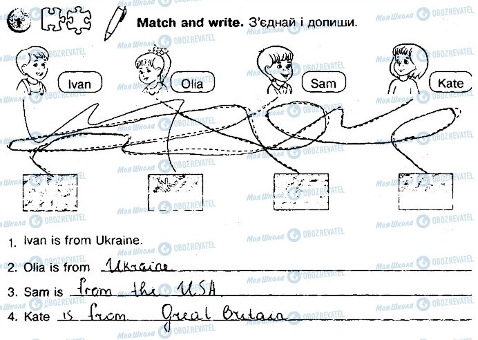 ГДЗ Английский язык 3 класс страница p2ex1