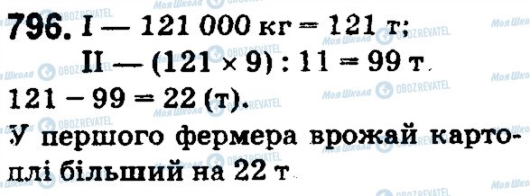 ГДЗ Математика 5 клас сторінка 796