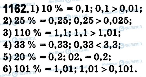 ГДЗ Математика 5 класс страница 1162