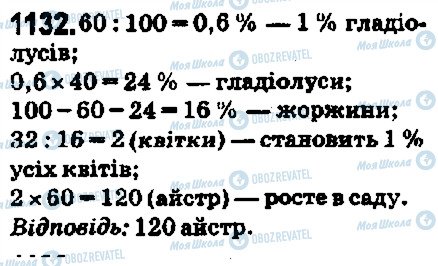 ГДЗ Математика 5 клас сторінка 1132