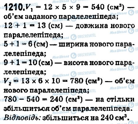 ГДЗ Математика 5 клас сторінка 1210