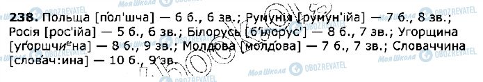 ГДЗ Українська мова 5 клас сторінка 238