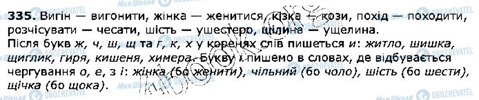 ГДЗ Укр мова 5 класс страница 335