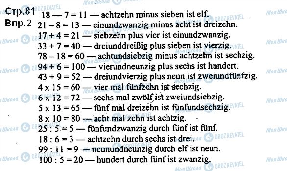 ГДЗ Німецька мова 5 клас сторінка ст81впр2