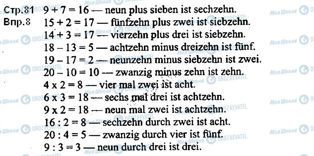 ГДЗ Немецкий язык 5 класс страница ст81впр8
