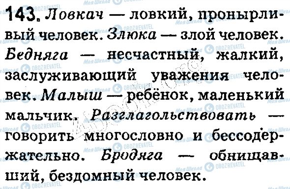 ГДЗ Російська мова 5 клас сторінка 143